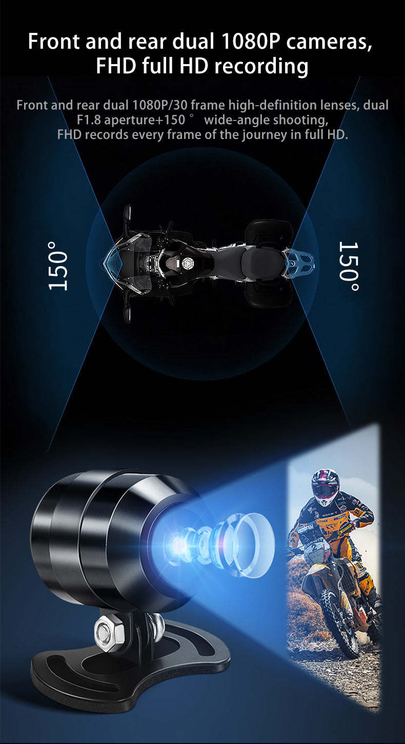 M10 Motorcycle dashcam mobile phone wireless screen carplay tire pressure monitoring