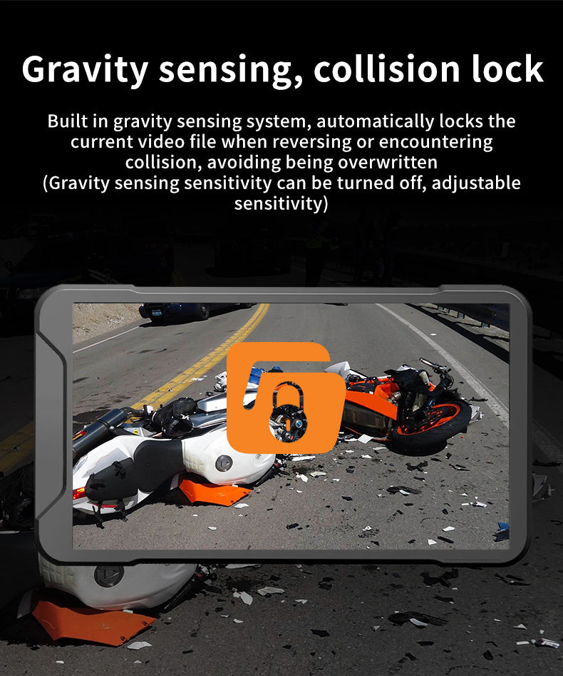 M10 Motorcycle dashcam mobile phone wireless screen carplay tire pressure monitoring