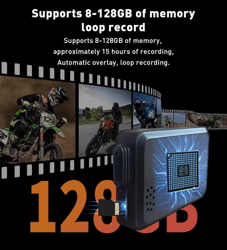 M2 Motorcycle driving recorder 3-inch HD display screen front and rear dual cameras